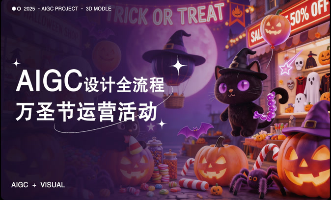 AIGC 设计全流程万圣节运营活动