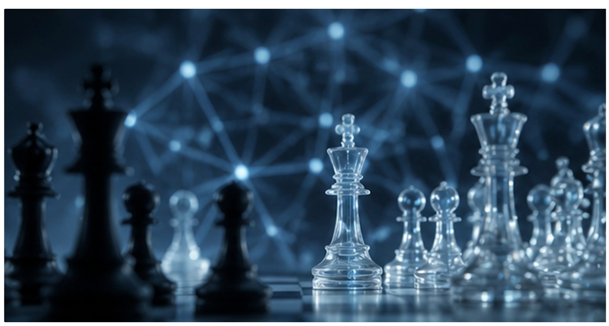 国际象棋棋盘，象征人才争夺的博弈