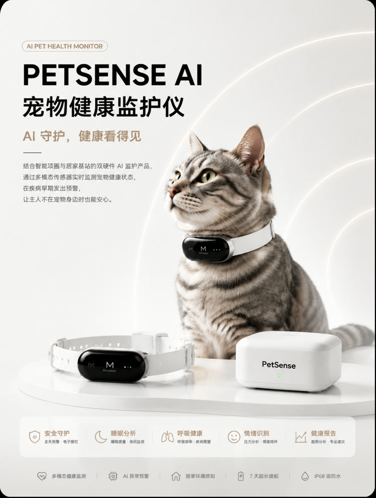 PETSENSE AI 宠物健康监护仪